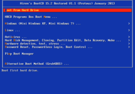 Hiren's BootCD Menu