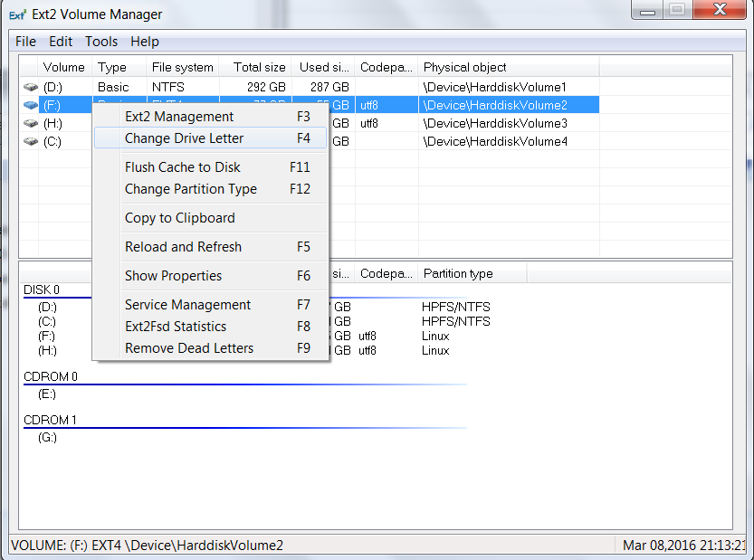 How to safely mount and read-only Linux Ext2/3/4 and LVM volumes on Windows OS