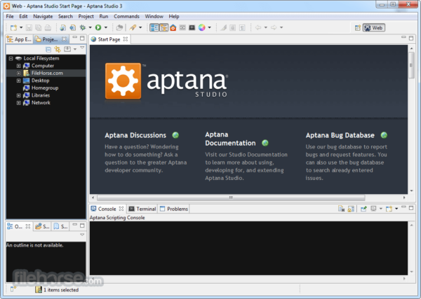 aptana studio 3 node js