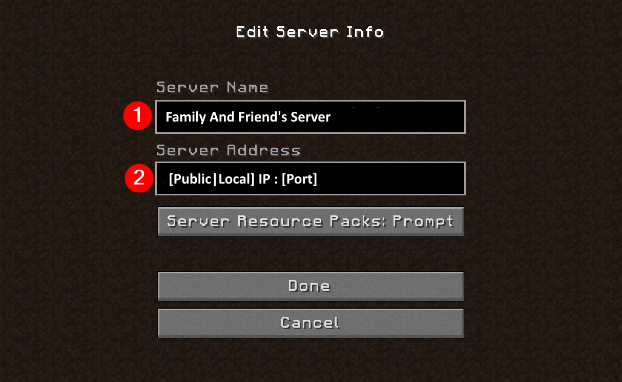 login to mincraft server