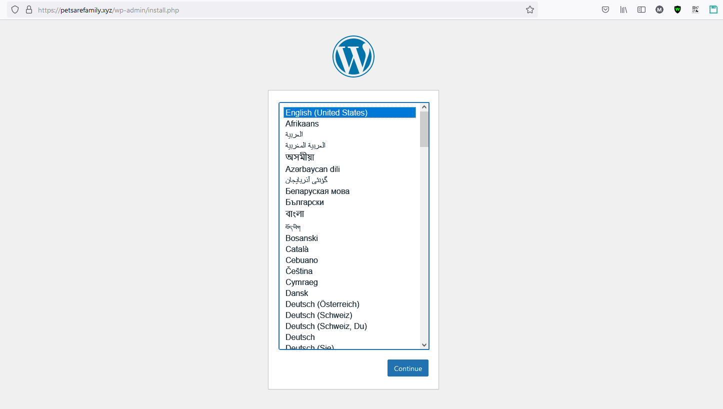 Install Wordpress Virtualmin