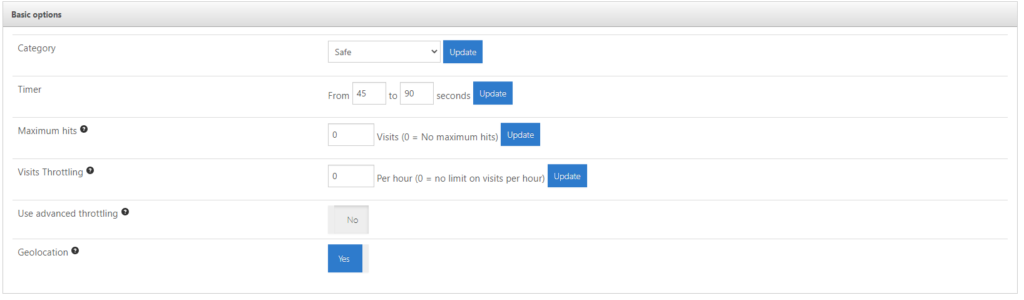 Otohits basic settings