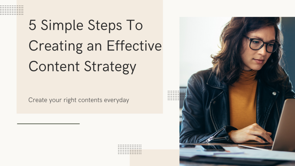 5 Simple Steps To Creating An Effective Content Strategy