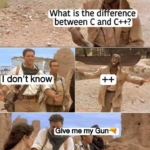 The difference Between C and C++ 😅!