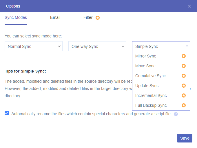 MultCloud- Sync Modes